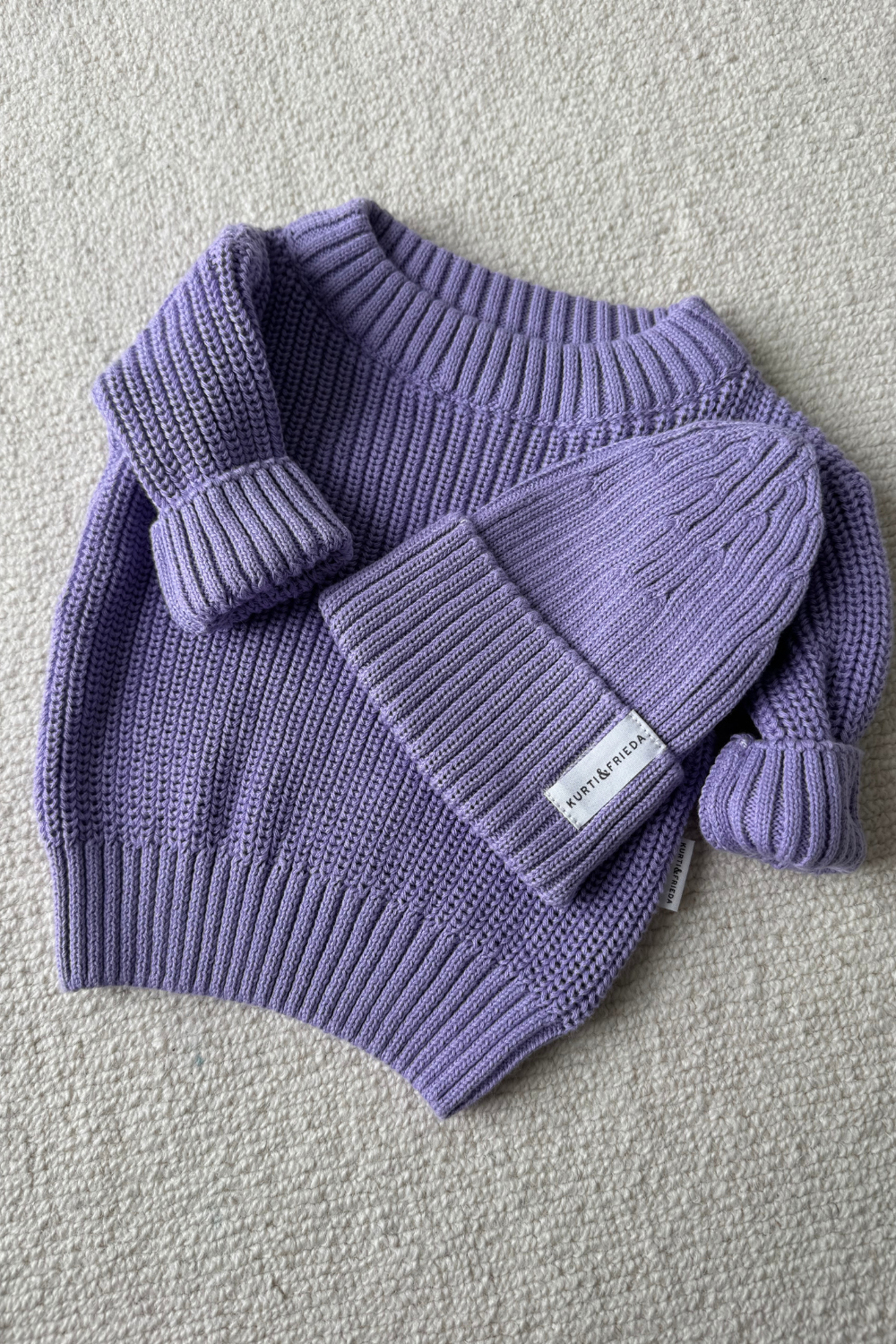Hygge Knit Sweater lavender