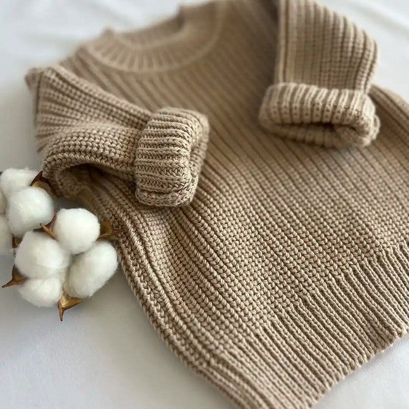 Strickpullover Cashew Beige Kinderkleidung Babykleidung