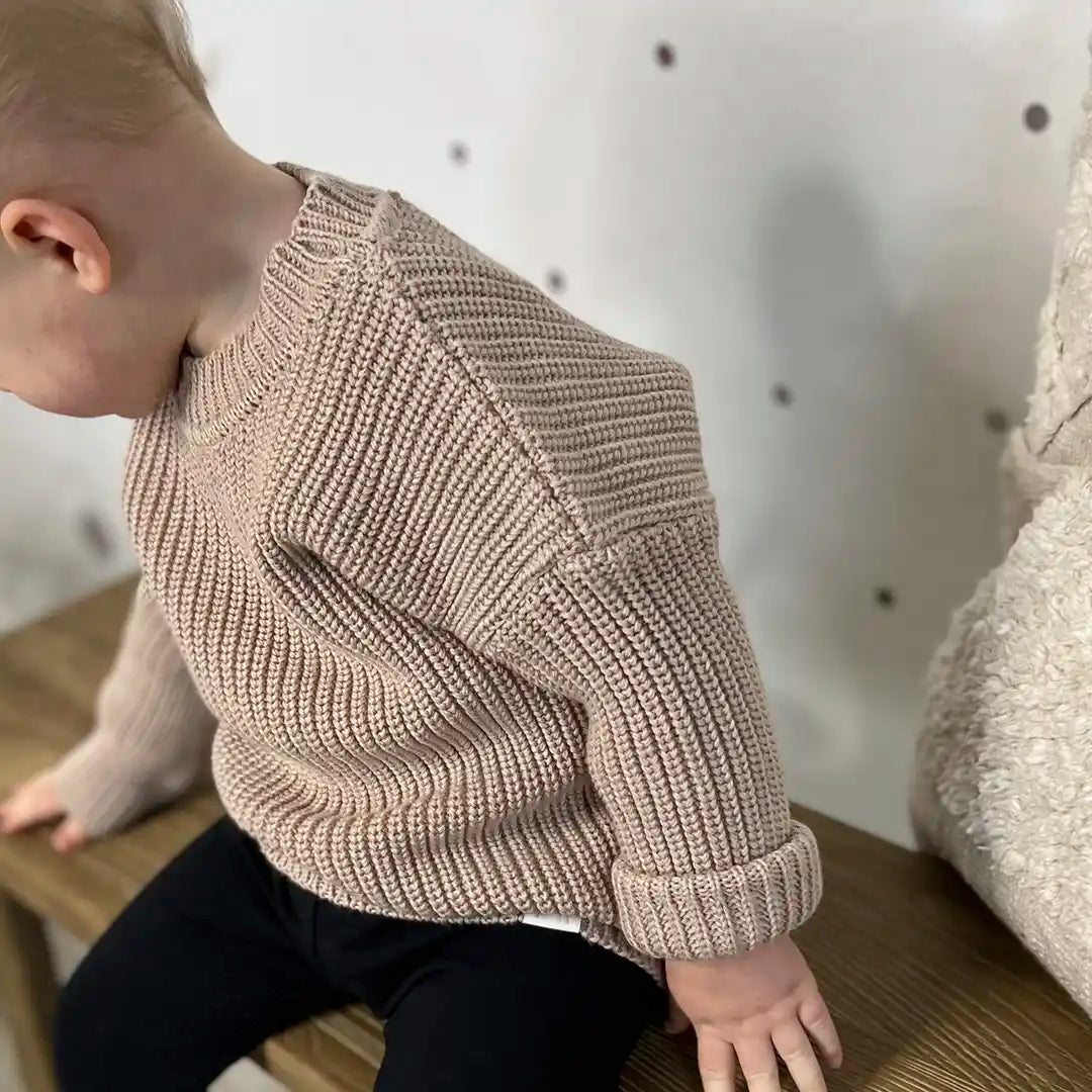 Strickpullover Cashew Beige Kinderkleidung Babykleidung
