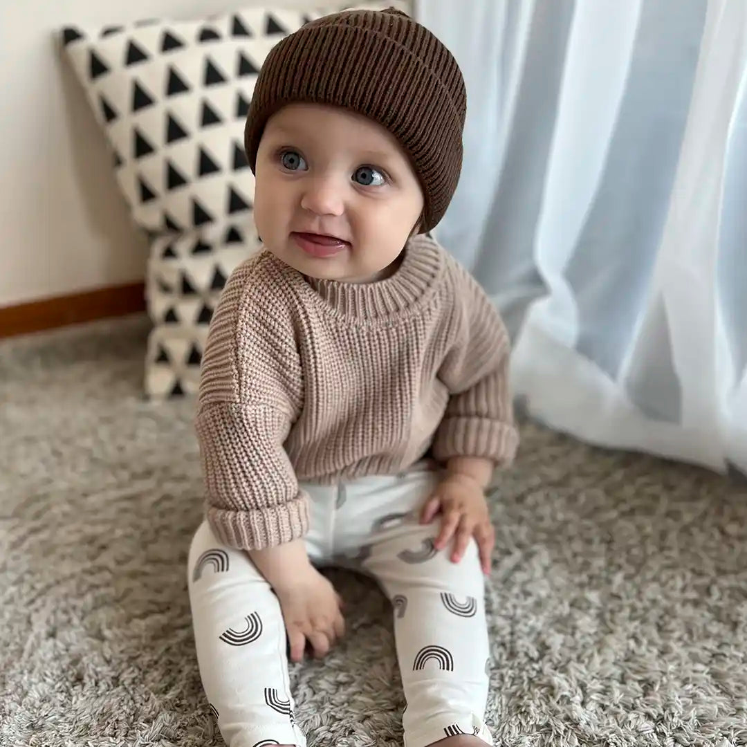 Strickpullover Cashew Beige Kinderkleidung Babykleidung