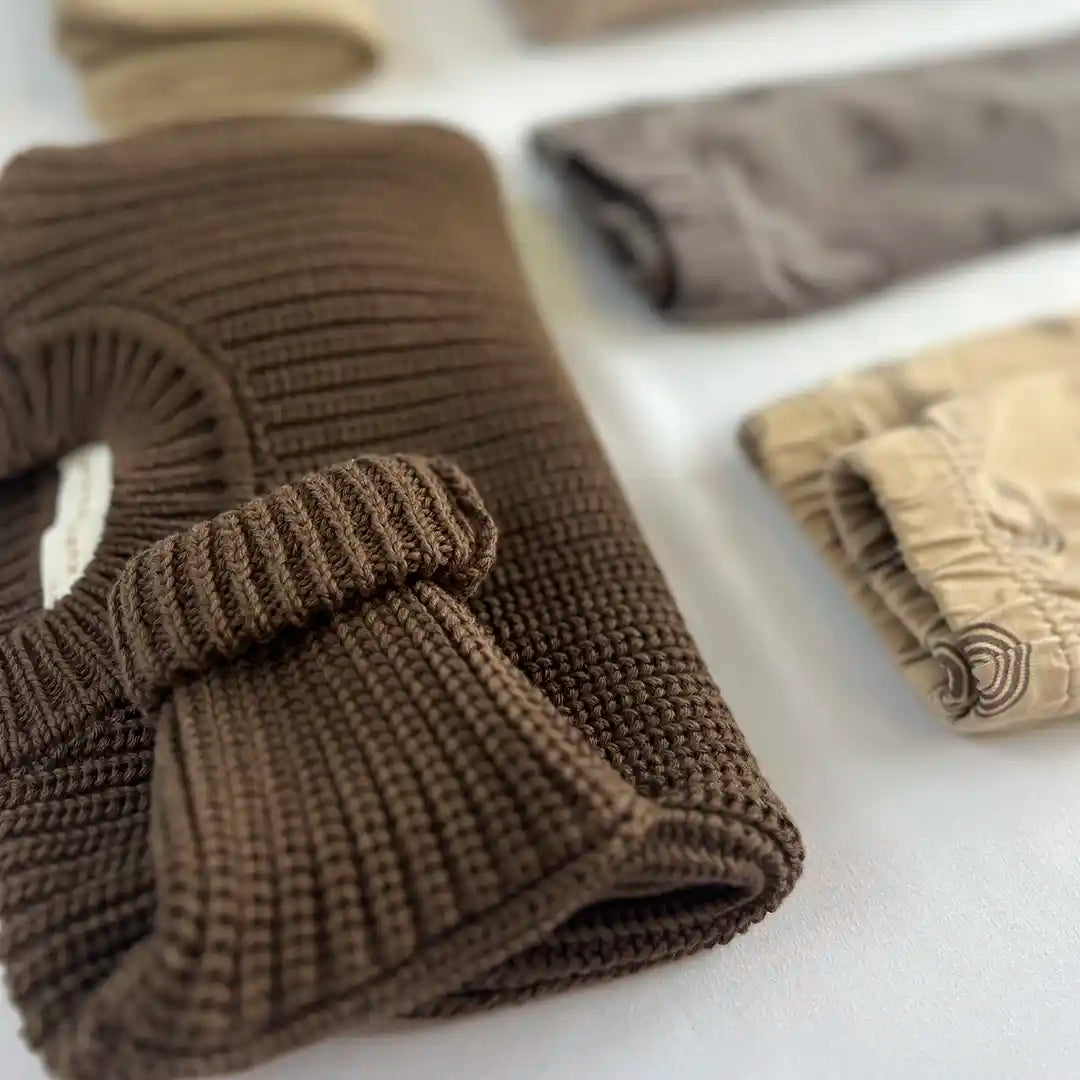Strickpullover Hazelnut Dunkelbraun Kinderkleidung Babykleidung