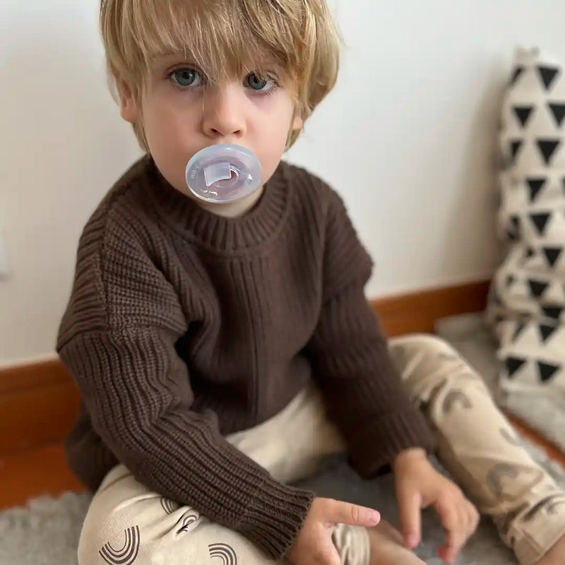 Strickpullover Hazelnut Dunkelbraun Kinderkleidung Babykleidung