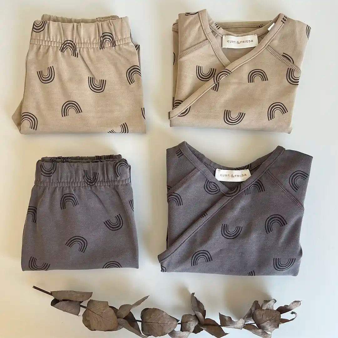 Wrap Top Braun Dunkelbraun Coffee Kinderkleidung